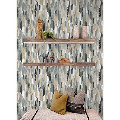 RoomMates Brushstroke Peel & Stick Wallpaper