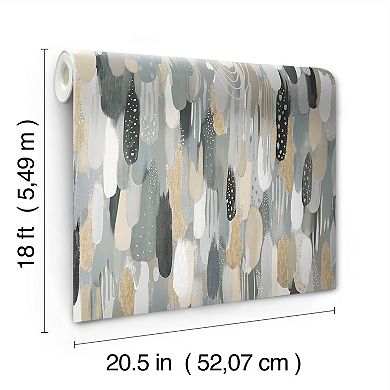 RoomMates Brushstroke Peel & Stick Wallpaper
