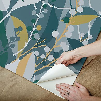 RoomMates Adelaide Modern Botanical Peel and Stick Wallpaper