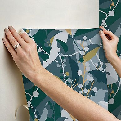 RoomMates Adelaide Modern Botanical Peel and Stick Wallpaper