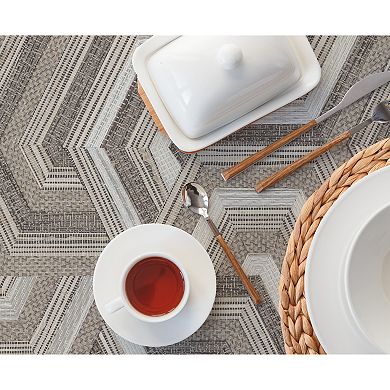 RoomMates Geo Puzzle Faux-Grasscloth Peel & Stick Wallpaper