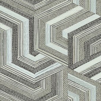 RoomMates Geo Puzzle Faux-Grasscloth Peel & Stick Wallpaper