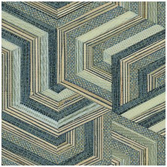 RoomMates Geo Puzzle Faux-Grasscloth Peel & Stick Wallpaper