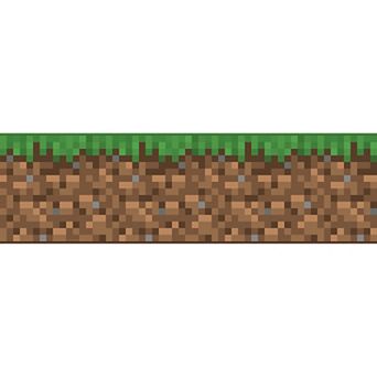 RoomMates Minecraft Iconic Grass Green Peel and Stick Wallpaper Border