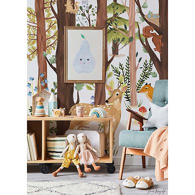 RoomMates Forest Animal Hide and Seek Brown Peel & Stick Wall Mural