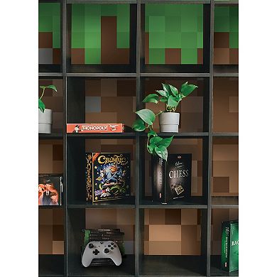 RoomMates Minecraft Blocks Green Peel & Stick Wall Mural