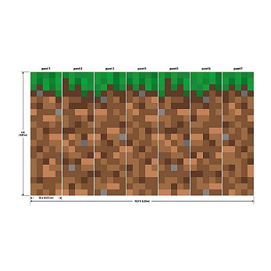 RoomMates Minecraft Blocks Green Peel & Stick Wall Mural