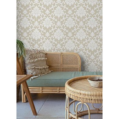 RoomMates Damask Taupe Peel & Stick Wallpaper