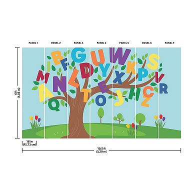 RoomMates Alphabet Tree Peel and Stick Wall Mural