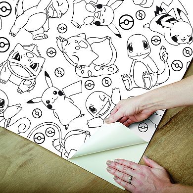 RoomMates Pokémon Black Peel & Stick Wallpaper