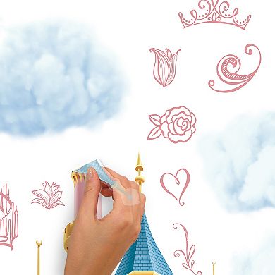 Disney Princess Castle XL Giant Wall Decals with String Lights by RoomMates