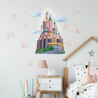 Disney Princess Castle XL Giant Wall Decals with String Lights by RoomMates