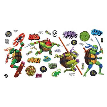 RoomMates Teenage Mutant Ninja Turtles Mayhem Peel and Stick Wall Decals 33 pc Set