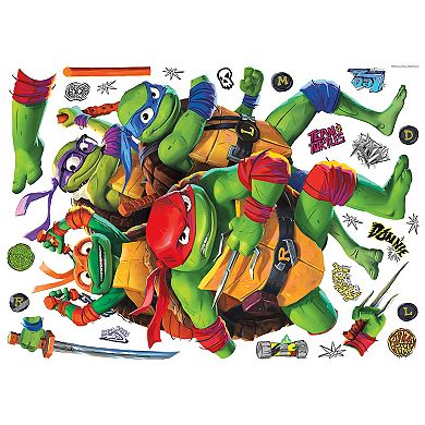 RoomMates Teenage Mutant Ninja Turtles Mutant Mayhem Group Giant Peel & Stick Wall Decals