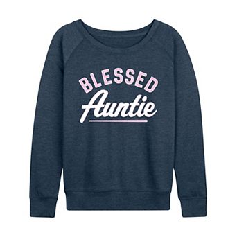 Women's Blessed Auntie French Terry Long Sleeve Tee