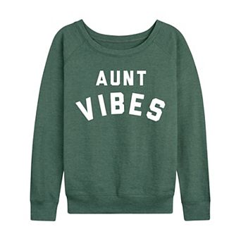 Women's Aunt Vibes French Terry Long Sleeve Tee