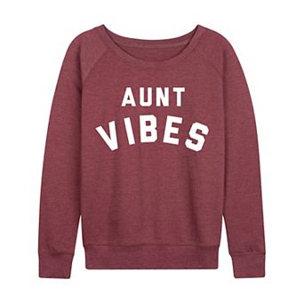 Women's Aunt Vibes French Terry Long Sleeve Tee