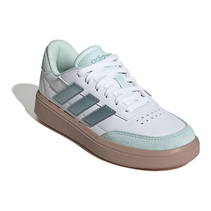 adidas Courtblock Kids' Leather Shoes, Boy's, Size: 5, Grey Halo