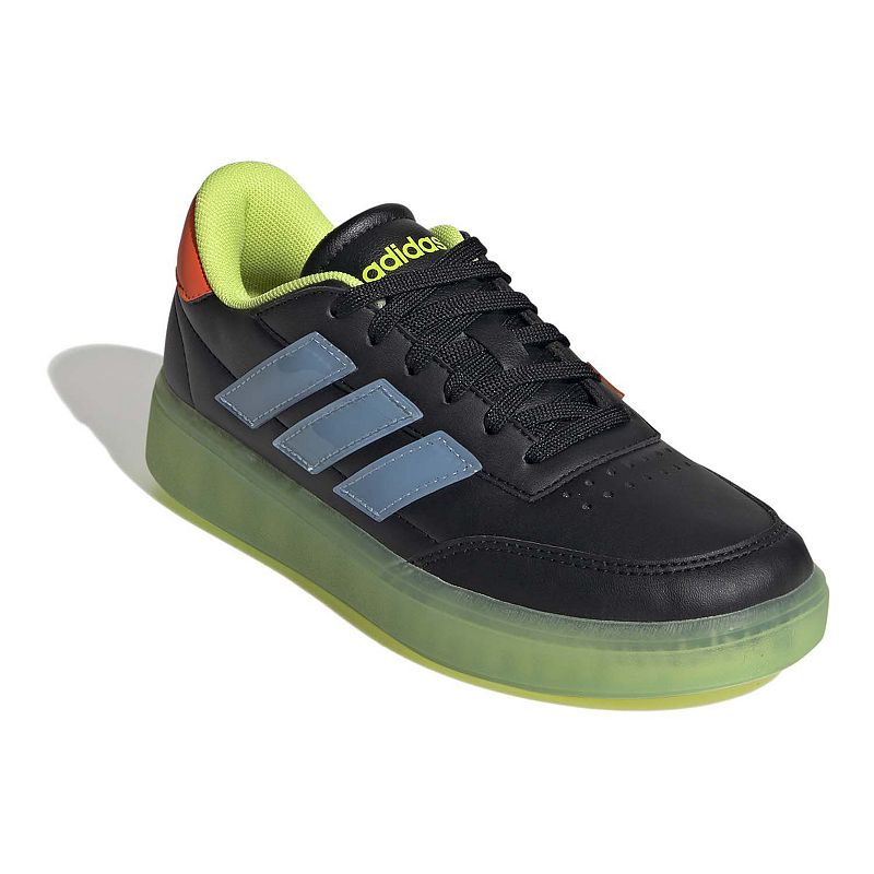 adidas Courtblock Kids' Leather Shoes, Boy's, Size: 5, Solar Slime
