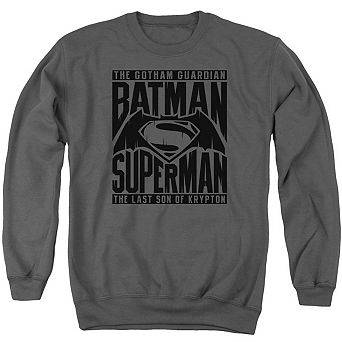Batman V Superman Title Fight Adult Crewneck Sweatshirt