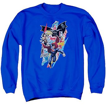 Batman V Superman Ripped Trio Adult Crewneck Sweatshirt