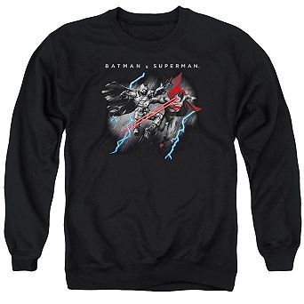Batman V Superman Lightning Fight Adult Crewneck Sweatshirt