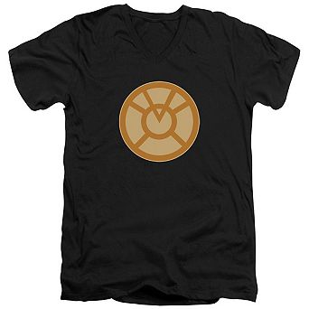 Green Lantern Orange Symbol Short Sleeve Adult V Neck T-shirt