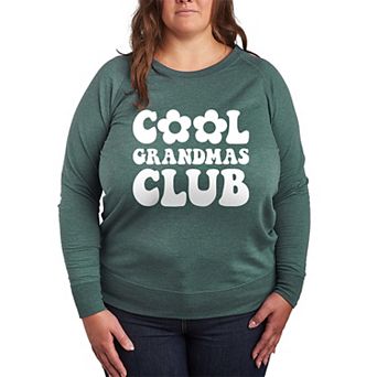Plus Size Cool Grandmas Club French Terry Long Sleeve Tee