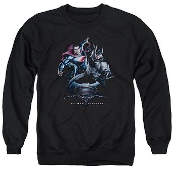 Batman V Superman Team Up Adult Crewneck Sweatshirt