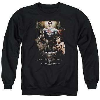 Batman V Superman The Three Adult Crewneck Sweatshirt