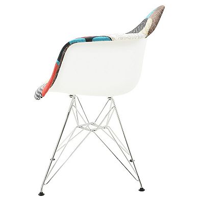 LeisureMod Willow Fabric Eiffel Accent Chair