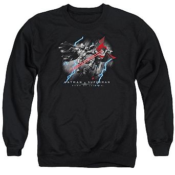 Batman V Superman Lightning V Heat Vision Adult Crewneck Sweatshirt