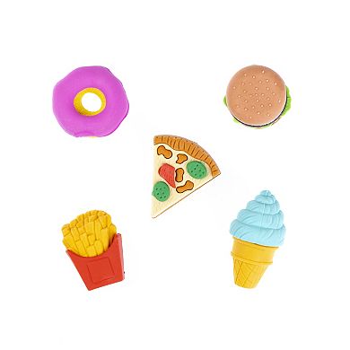 Pulsar Mini Molded Food Shape Erasers 5-Pack