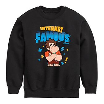 Disney's Wreck It Ralph Boys 8-20 Internet Famous Fleece Sweatshirt