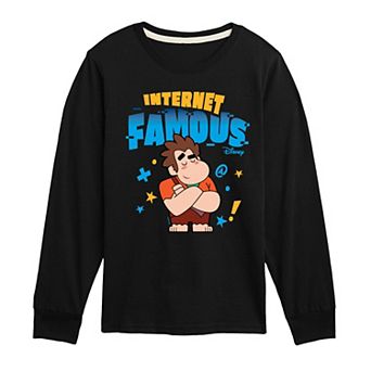 Disney's Wreck It Ralph Boys 8-20 Internet Famous Long Sleeve Graphic Tee