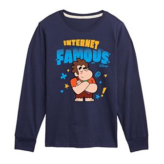 Disney's Wreck It Ralph Boys 8-20 Internet Famous Long Sleeve Graphic Tee