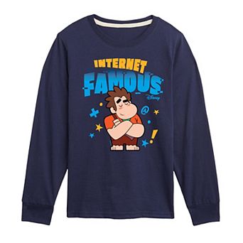 Disney's Wreck It Ralph Boys 8-20 Internet Famous Long Sleeve Graphic Tee