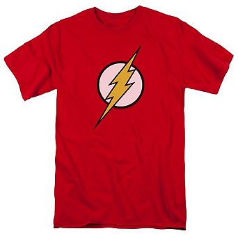 Justice League Of America Flash Logo Short Sleeve Adult T-shirt
