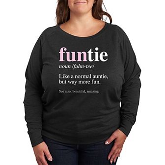 Plus Size Funtie Definition French Terry Long Sleeve Tee
