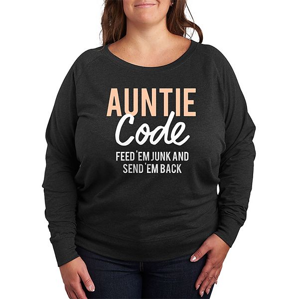 Plus Size Auntie Code Lightweight French Terry Sweatshirt