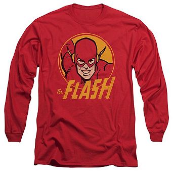 Dc Comics Flash Flash Circle Long Sleeve Adult T-shirt