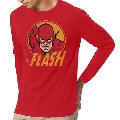 Dc Comics Flash Flash Circle Long Sleeve Adult T-shirt