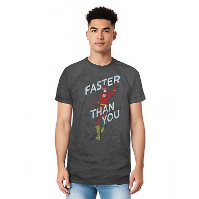 Dc Comics Flash Faster Than You Adult Heather T-shirt