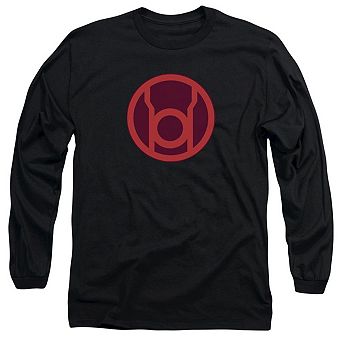 Green Lantern Red Symbol Long Sleeve Adult T-shirt