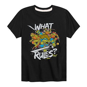 Boys 8-20 Teenage Mutant Ninja Turtles What Rules Graphic Tee