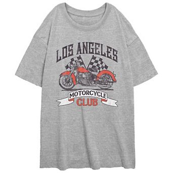 Juniors' Los Angeles Motorcycle Club Oversized Graphic Tee