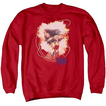 Wonder Woman 75th Burst Adult Crewneck Sweatshirt