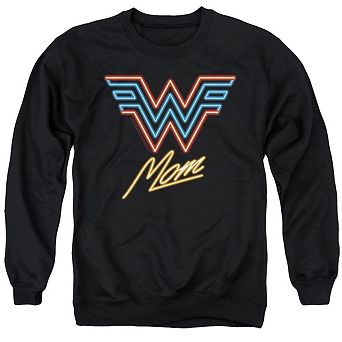 Wonder Woman 84 Wonder Mom Neon Adult Crewneck Sweatshirt