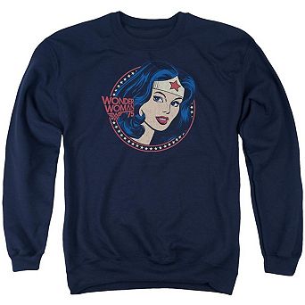 Dc Comics Wonder Woman75 Starburst Portrait Adult Crewneck Sweatshirt