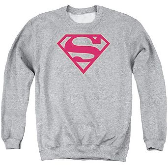 Superman Crimson & Gray Shield Adult Crewneck Sweatshirt